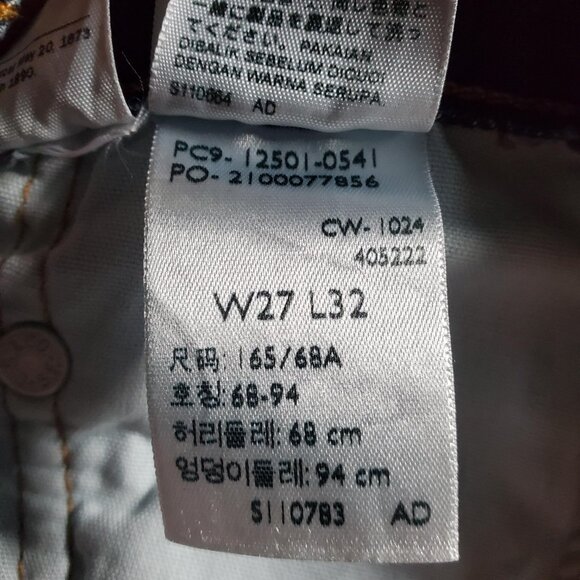 Levi's 501 Straight Leg Patch Jeans NWT sz 27W - Picture 14 of 16